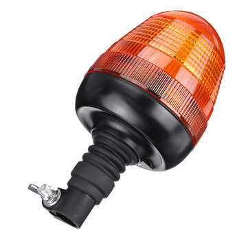 12-24V Pointed LED Warning Light 4 Flashing Amber Beacon Flexible Din Pole Mount Tractor Warning Lig