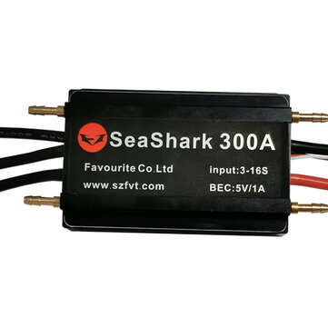 WOLF Seashark 300A Brushless ESC For RC Boat Model Spare Parts 5-16S Lipo Battery