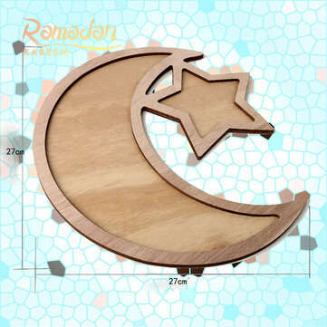 Eid Mubarak Decor Islamic Wooden Pendant Ramadan Kareem Decor Islam Muslims Party D... (TYPE: TYPEE)