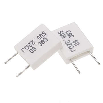 50pcs BPR56 5W 0.22R 0.22 Ohm 5w Non-inductive Ceramic Cement Resistor Wirewound Resistance