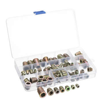 100PCS M4-M10 Metric Threaded Sleeve Screw Insert Nuts Hand Tools