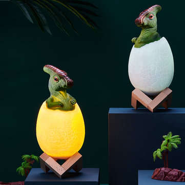 KL-02 Decorative 3D Deputy Dinosaur Egg Smart Night Light Touch Switch 3 Colors Change LED Nightligh