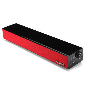 20W 4000 mAh Wireless Bluetooth Speaker Soundbar Stereo Speakers for TV Theater (COLOR1: RED)