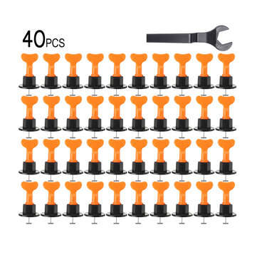 40/50/100Pcs Tile Leveling System Floor Kit Alignment Clip Reusable Spacers Loc... (QUANTITY: 40PCS)