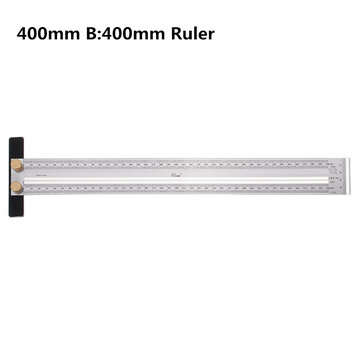 Drillpro 200/300/400mm Stainless Steel Precision Marking T Ruler Hole Positioning... (SIZE.: 400MMB)