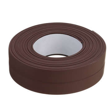 Waterproof Tape Kitchen Bathroom Toilet Sink Wall Corner PVC Sealing Strips (COLOR1: BROWN)