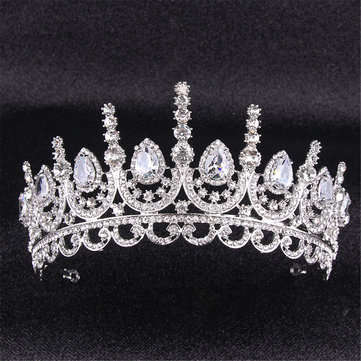 High Bridal Wedding Jewelry Pageant Crown Headband Crystal Rhinestone Princess Tiara Headband