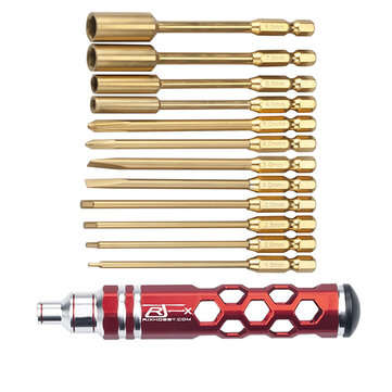 RJX RJX2881 13 In 1 Hex Nut Phillips Flat Screwdriver Multifuncational Repairing To... (COLOR1: RED)