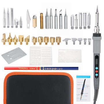 52Pcs Digital Engraving Soldering Iron Tools Set Constant Temperature Electric Sol... (PLUG: EUPLUG)