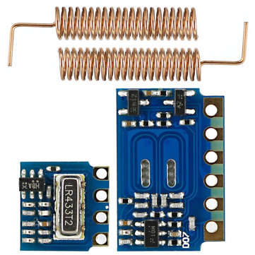 RF 433MHz for Transmitter Receiver Module RF Wireless Link Kit +2PCS Spring A... (FREQUENCY: 433MHZ)