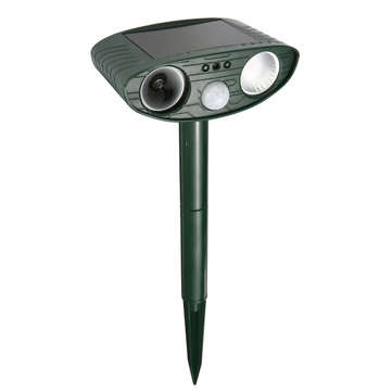 FOCUSPET Animal Repeller Ultrasonic Solar Powered Outdoor Mice PIR Motion Sensor