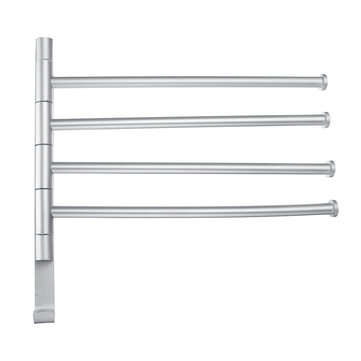 Wall-Mounted Stainless Steel Towel Rack Rotating Bar Bathroom Kitchen Storage (TYPE: 4)