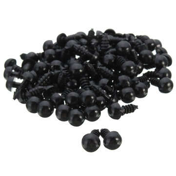 100Pcs Toys Eyes Washers Black Plastic Safety Eyes For Teddy Bear Doll Animal Puppet Crafts Accessor