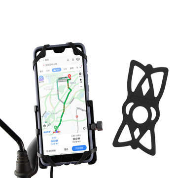GUB G-91 USB 12V-48V 360 Rotatable Anti-Slip Universal Bicycle Phone Holder Motorcycle Electric Bi