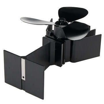 EQ2-BK(3BL) Heat Powered Wood Stove Fan Silent Eco-Friendly Fireplace Fan for Wood Log Burner