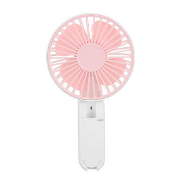 Portable USB Rechargeable Umbrella Hanging Fan Handheld Desktop Mini Folding Fan A... (COLOR.: PINK)