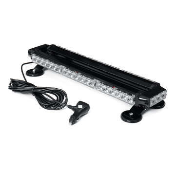 21 Inch 144W 42LED Double Side Traffic Strobe Flash Light Bar Amber Emergency Lamp Magnetic Mount 12