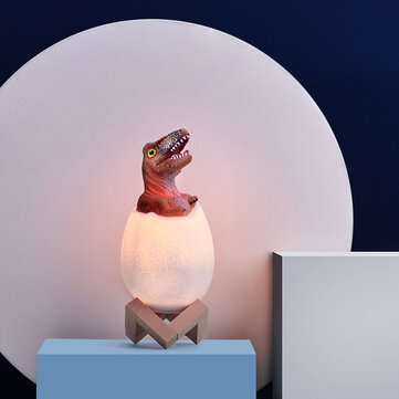 KL-02 Decorative 3D Raptor Dinosaur Egg Smart Night Light Remote Control Touch Switch 16 Colors Chan