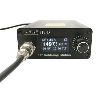 Fwxk T12-D T12 Soldering Station Iron 1.3inch Screen OLED Welding Table Automatic Sleep Rapid Heatin