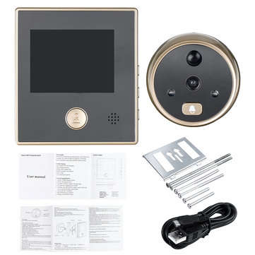 3Inch LCD Wired Digital Peephole Viewer 120 Door Security Doorbell Video Camera