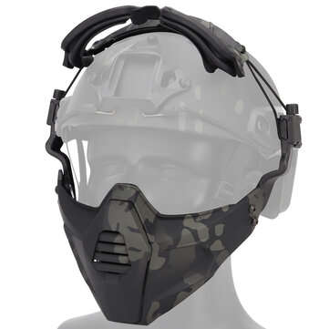 WoSporT MA-115 TPE 3D Face Helmet CS Field Tactical Protective Mask ... (COLOR FOR OUTDOOR: BLACKCP)