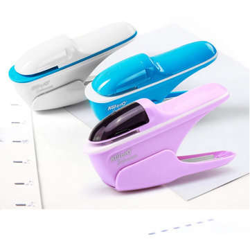 Kw-trio 5299 Mini Non-staple Stapler Stapling Machine Mini Cute Book Stapleless St... (COLOR.: BLUE)