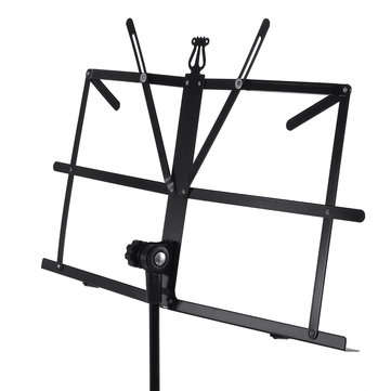 Foldable Aluminum Alloy Guitar Stand Holder Music Sheet Tripod Stand Height Adjustable with Carry Ba