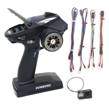 DumboRC X6P 2.4G 6CH Transmitter+X6F LED Receiver+LED Light For RC Car Boat Tank Vehicle Models