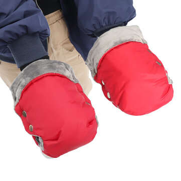 Waterproof Winter Stroller Warm Gloves Pushchair Hand Muff Mitten Pram Accessory (COLOR.: RED)