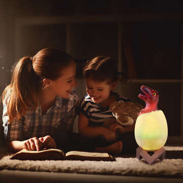 KL-02 Decorative 3D Raptor Dinosaur Egg Smart Night Light Remote Control Touch Switch 16 Colors Chan