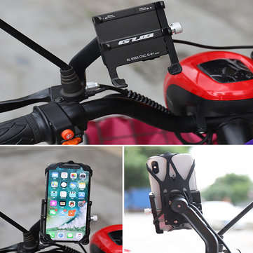 GUB G-91 USB 12V-48V 360 Rotatable Anti-Slip Universal Bicycle Phone Holder Motorcycle Electric Bi