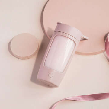 eQUra EQURA-02 650ML Portable Electric Milkshake Mixer Juicer Blender USB Charging... (COLOR1: PINK)