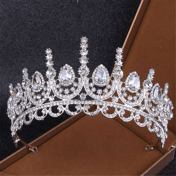 High Bridal Wedding Jewelry Pageant Crown Headband Crystal Rhinestone Princess Tiara Headband
