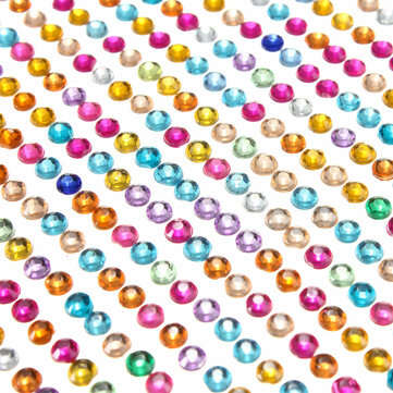 775pcs 3mm Self Adhesive Stick Gems Diamante Rhinestone Sparkle Strip Craft  (COLOR.: MULTICOLOR)