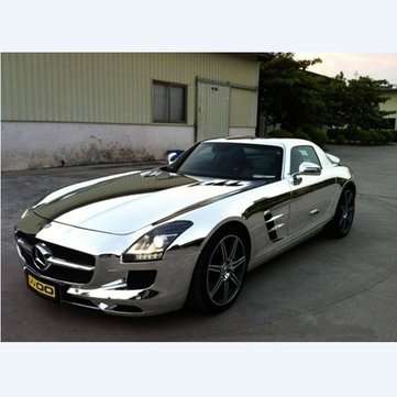 15 x 152cm Auto Sticker Silver Chrome Wrapping Vinyl 5.9"x60"