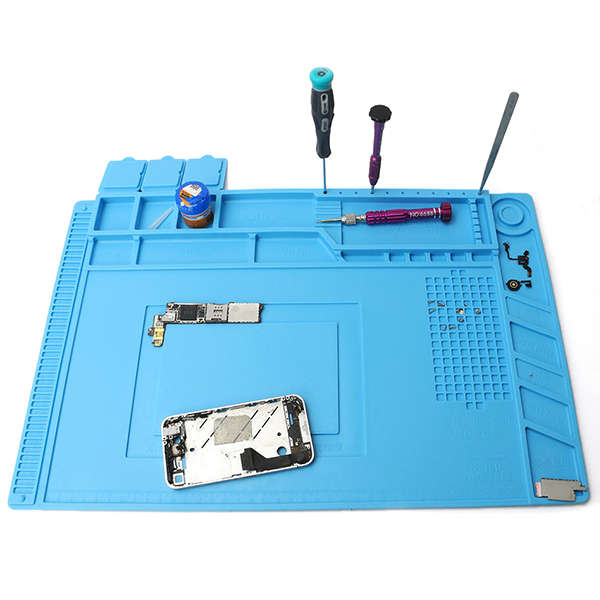 DANIU 45x30cm Magnetic Heat Insulation Silicone Pad Desk Mat Maintenance PlatformwithMagneticSection
