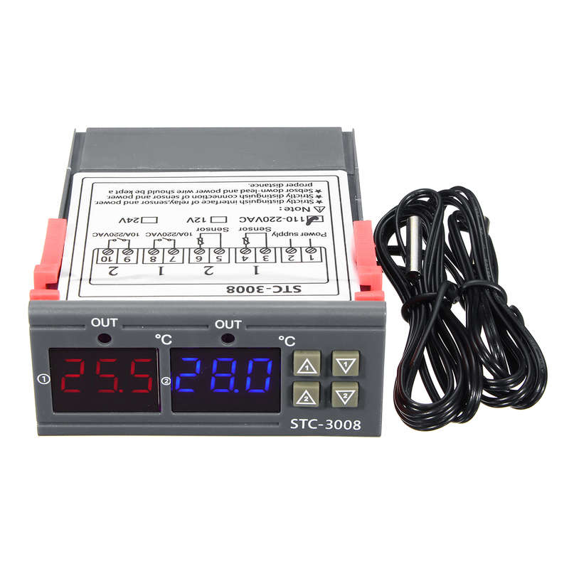 110-220V STC-3028 Dispaly Temperature Humidity Thermostat Controller Temperature Humidity Contr