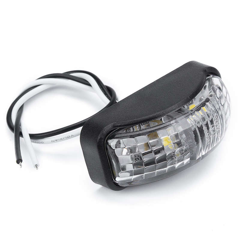2-SMD LED Side Marker Lights Clearance Lamp 12-30V 54x24mm E4 Red/Yellow/White for Truck Trailer Van