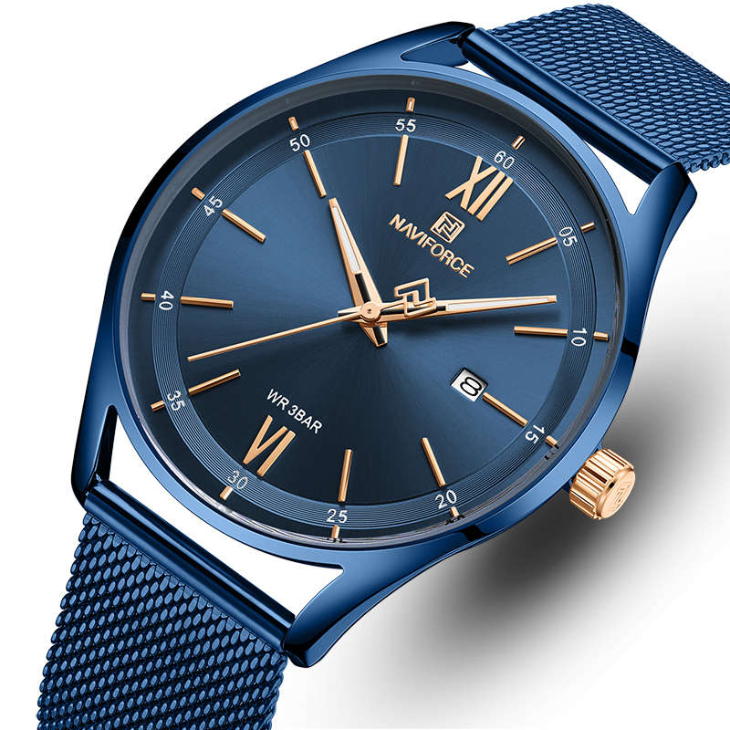 NAVIFORCE 3013 Casual Style Men Wrist Watch Luminous Display Calendar Quartz Watch
