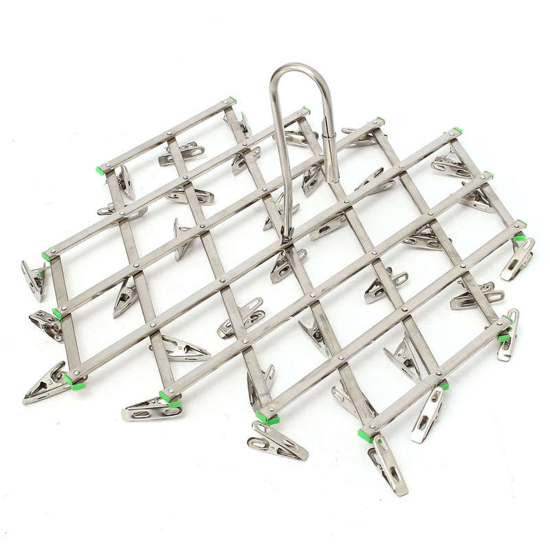 35 Pegs Clothes Home Hooks Underwear Socks Gloves Drying Rack Clothes Hanger Folding