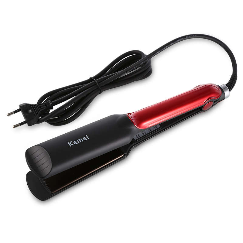 Kemei Wet Dry Ceramic Hair Straightener Electric Straightening Irons Flat Iron Hair Styling Tool Fas