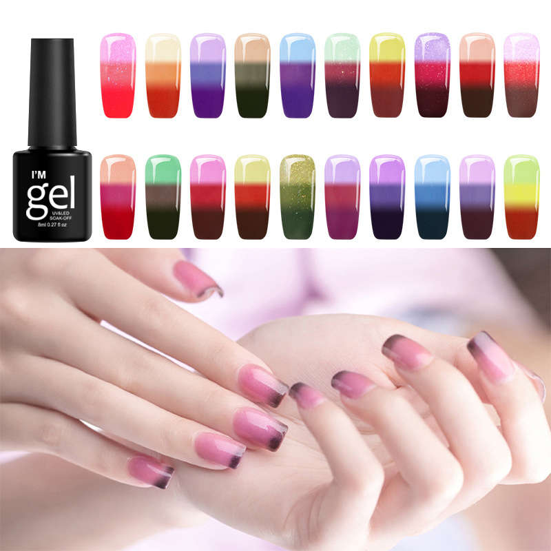 24 Colors Temperature Colors Change Soak-off UV Nail Gel Polish DIY Nail Art