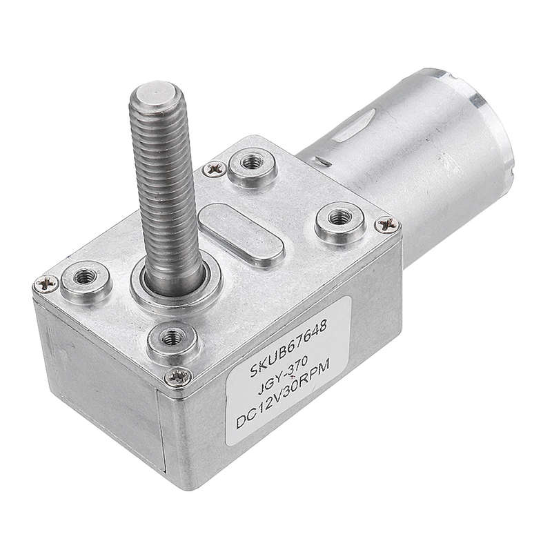Machifit JGY370 DC 12V Worm Gear Motor 10/30/90/150RPM Turbine Self-lock