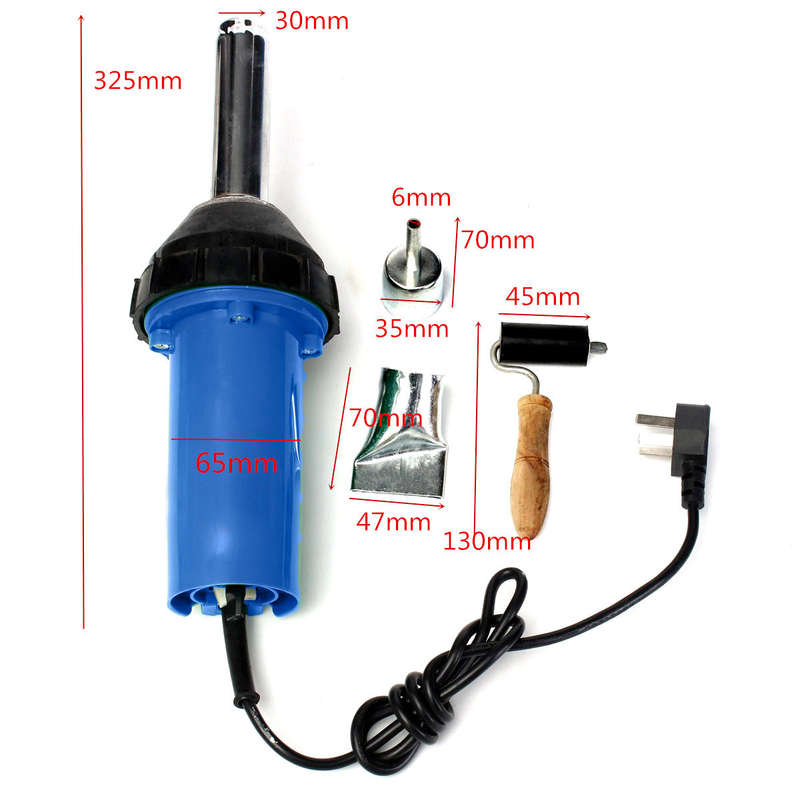 220V 1000W 2800Pa Plastic Welder Integrated Hot Air G-un Welding Plastic Rod Repair Tool