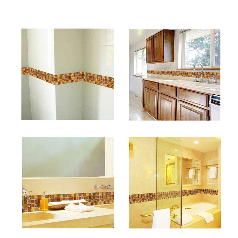 3D Self Adhesive Waterproof Wallpaper Border Peel and Stick for
