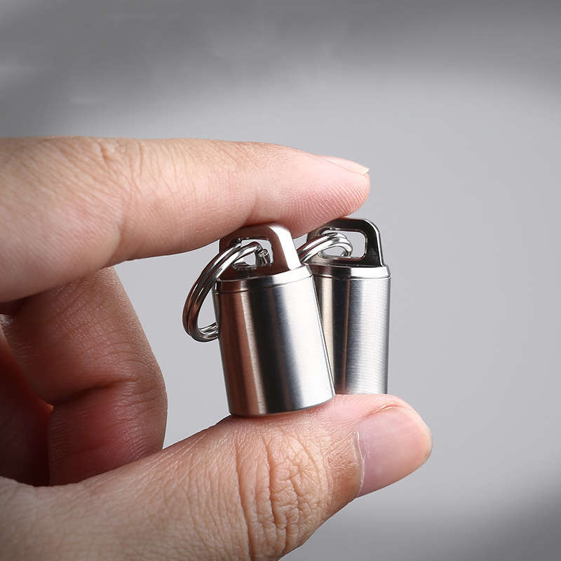 XANES Multifunctional Mini Medicines Storage Can EDC Sealed Capsule Titanium Waterproof Shell Contai