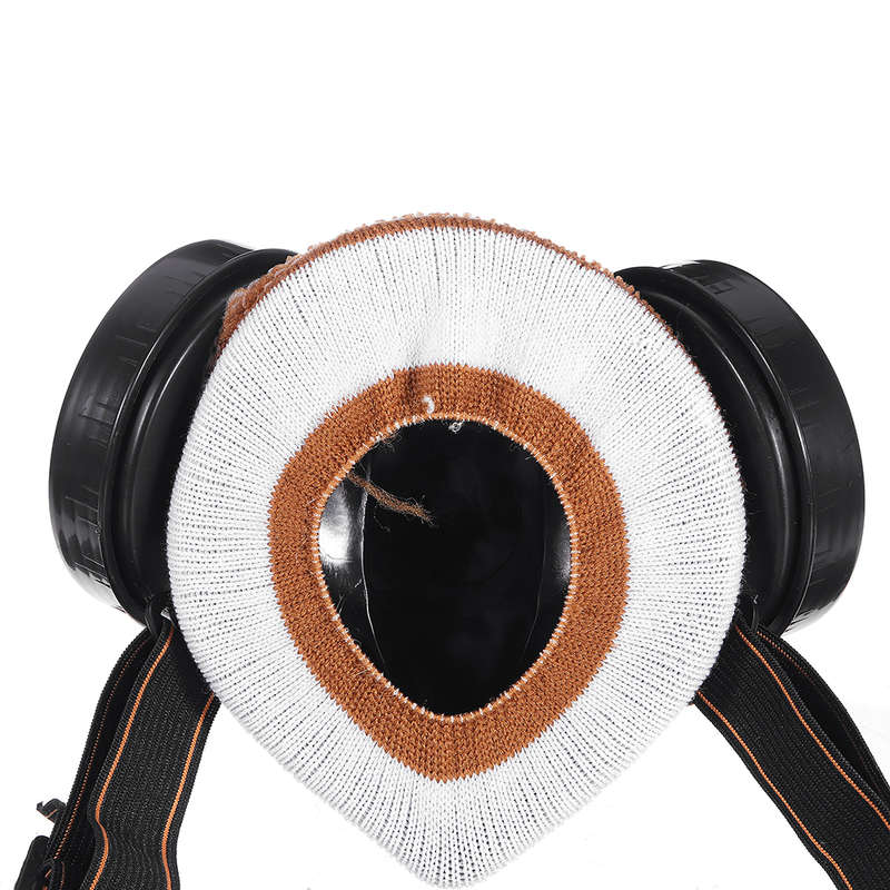 2 in 1 Gas Mask Double Filter Anti Gas Chemical Pesticide Respirator 300Hours Used
