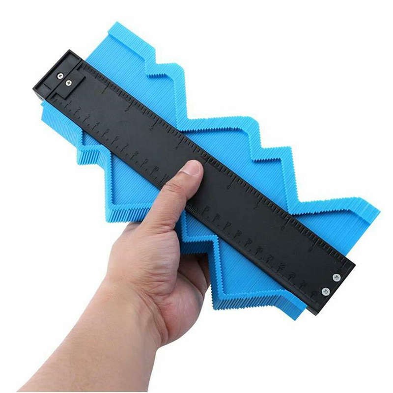 10'' Shape Contour Duplicator Profile Gauge Tiling Laminate Tiles Shaping Tool (Color Red)
