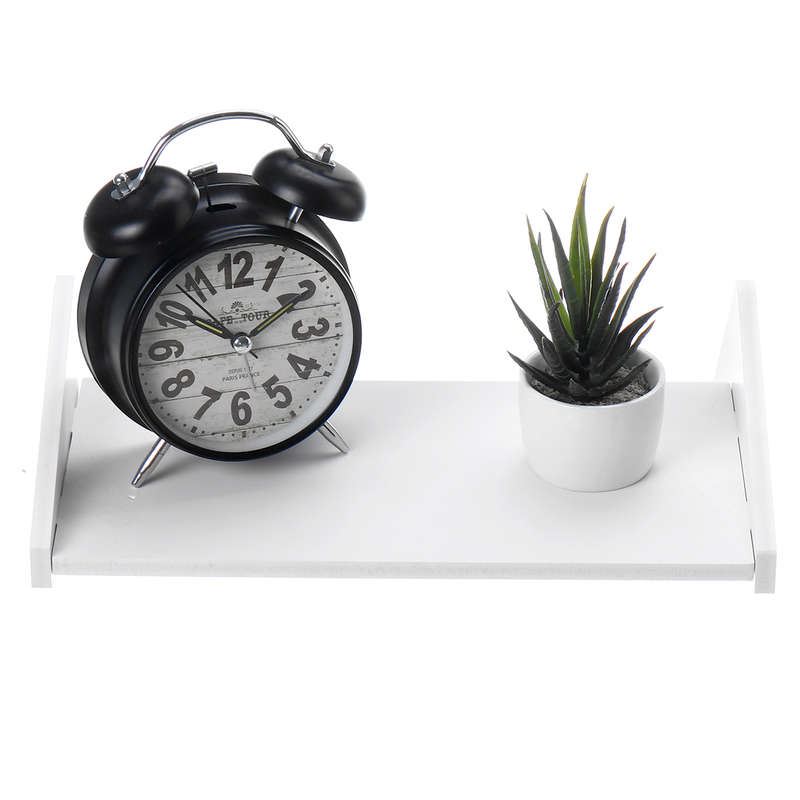 1 Piece Wall-mounted Storage Shelf Rack Punch Free Wall Hanging Bookshelf Home Decoratio...-(Size S)