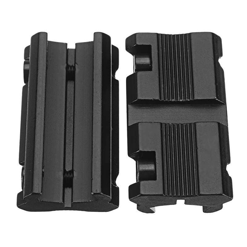 2Pcs 11mm Dovetail to 20mm Picatinny Weaver Rail Converter Adapter Scope